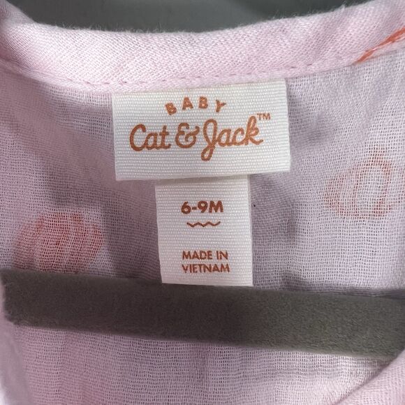 Cat And Jack Light Pink One Piece w pumpkin pattern, size 6-9M NWT - Picture 5 of 8